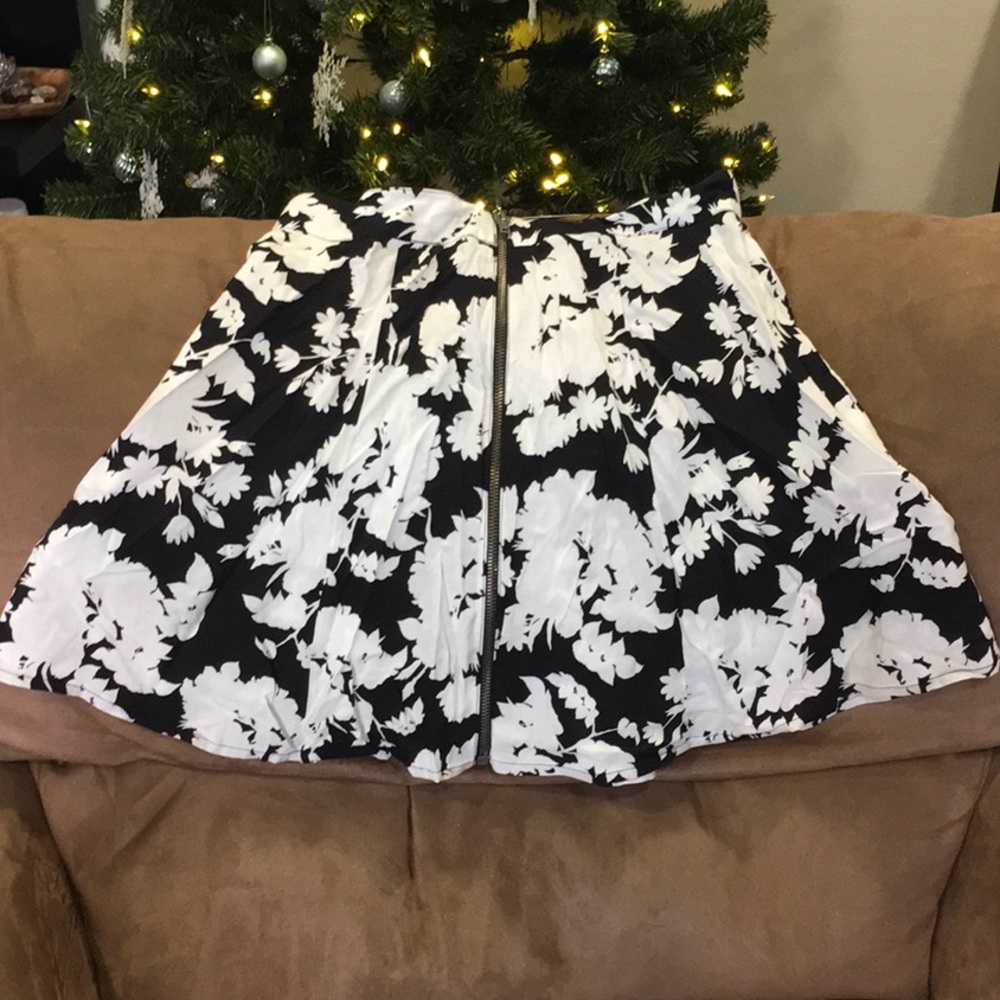 White and black skirt